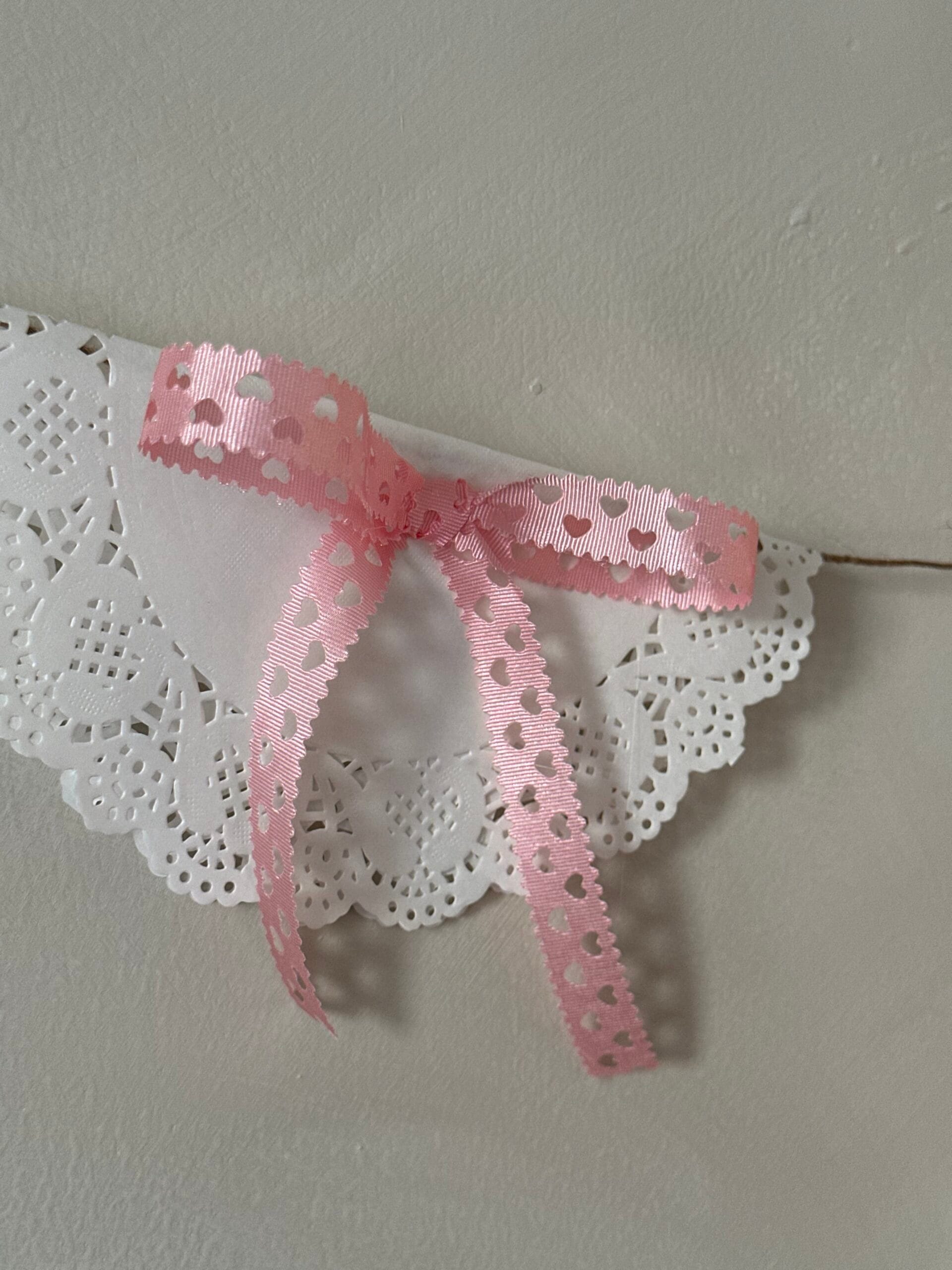 Sweet and Simple: A DIY Doily Bow Garland